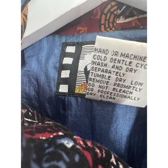 Rivers Edge Sport Vintage Jacket Womens Large Retro Blue Patchwork Quilted Zip - Picture 7 of 14